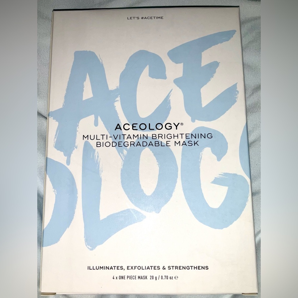 Box of four Aceology Brightening Biodegradable Mask